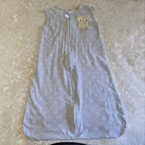 HALO SleepSack with Owl Decoration, Gray and White, Size Small, Birth to 6 Mos